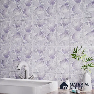 Floral Wall Tile TL 07244 D Florina 4003 Granula 1 ft x 1 ft Ceramic Matte Finish - 9 mm  | 2 mm Spacer is Mandatory | Please Expect a Slight Variation of Pattern (Sample)